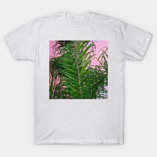 Tropical Palm Trees and Bubble Gum Pink Skies T-Shirt